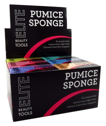 Elite Beauty Tools Pumice Sponge (24 Pieces) Display (31751)<br><br><br>Case Pack Info: 12 Units