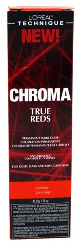 Loreal Chroma True Reds Hair Color - Cayenne 1.74oz (31822)<br> <span style="color:#FF0101">(ON SPECIAL 15% OFF)</span style><br><span style="color:#FF0101"><b>6 or More=Special Unit Price $3.39</b></span style><br>Case Pack Info: 72 Units