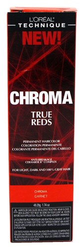 Loreal Chroma True Reds Hair Color - Garnet 1.74oz (31832)<br> <span style="color:#FF0101">(ON SPECIAL 15% OFF)</span style><br><span style="color:#FF0101"><b>6 or More=Special Unit Price $3.39</b></span style><br>Case Pack Info: 72 Units