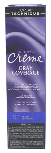 Loreal Excel Creme Color #5.1 Medium Ash Brown 1.74oz (31975)<br><span style="color:#FF0101">(ON SPECIAL 15% OFF)</span style><br><span style="color:#FF0101"><b>6 or More=Special Unit Price $3.17</b></span style><br>Case Pack Info: 72 Units