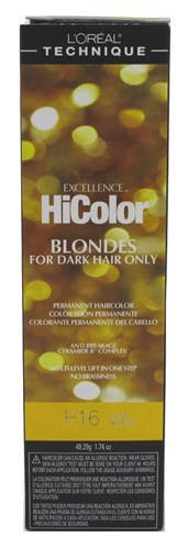 Loreal Excel Hicolor H16 Tube Honey Blonde 1.74oz (32022)<br> <span style="color:#FF0101">(ON SPECIAL 15% OFF)</span style><br><span style="color:#FF0101"><b>6 or More=Special Unit Price $3.39</b></span style><br>Case Pack Info: 72 Units