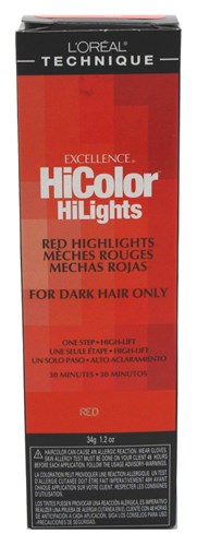 Loreal Excel Hicolor Hilights Red 1.2oz (32029)<br> <span style="color:#FF0101">(ON SPECIAL 20% OFF)</span style><br><span style="color:#FF0101"><b>6 or More=Special Unit Price $3.19</b></span style><br>Case Pack Info: 72 Units