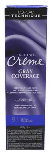 Loreal Excel Creme Color #8.1 Medium Ash Blonde 1.74oz (32030)<br><span style="color:#FF0101">(ON SPECIAL 15% OFF)</span style><br><span style="color:#FF0101"><b>6 or More=Special Unit Price $3.17</b></span style><br>Case Pack Info: 72 Units