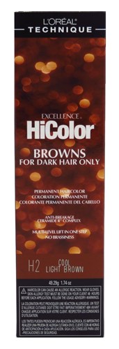 Loreal Excel Hicolor H02 Tube Cool Light Brown 1.74oz (32155)<br> <span style="color:#FF0101">(ON SPECIAL 15% OFF)</span style><br><span style="color:#FF0101"><b>6 or More=Special Unit Price $3.39</b></span style><br>Case Pack Info: 72 Units