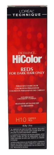 Loreal Excel Hicolor H10 Tube Copper Red 1.74oz (32165)<br> <span style="color:#FF0101">(ON SPECIAL 15% OFF)</span style><br><span style="color:#FF0101"><b>6 or More=Special Unit Price $3.39</b></span style><br>Case Pack Info: 72 Units