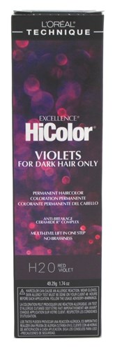 Loreal Excel Hicolor H20 Tube Red Violet 1.74oz (32167)<br> <span style="color:#FF0101">(ON SPECIAL 15% OFF)</span style><br><span style="color:#FF0101"><b>6 or More=Special Unit Price $3.39</b></span style><br>Case Pack Info: 72 Units