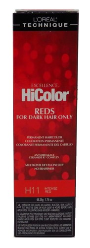 Loreal Excel Hicolor H11 Tube Intense Red 1.74oz (32175)<br> <span style="color:#FF0101">(ON SPECIAL 15% OFF)</span style><br><span style="color:#FF0101"><b>6 or More=Special Unit Price $3.39</b></span style><br>Case Pack Info: 72 Units
