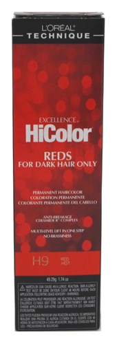 Loreal Excel Hicolor H09 Tube Red Hot 1.74oz (32190)<br> <span style="color:#FF0101">(ON SPECIAL 15% OFF)</span style><br><span style="color:#FF0101"><b>6 or More=Special Unit Price $3.39</b></span style><br>Case Pack Info: 72 Units