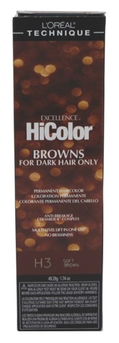 Loreal Excel Hicolor H03 Tube Soft Brown 1.74oz (32195)<br> <span style="color:#FF0101">(ON SPECIAL 15% OFF)</span style><br><span style="color:#FF0101"><b>6 or More=Special Unit Price $3.39</b></span style><br>Case Pack Info: 72 Units