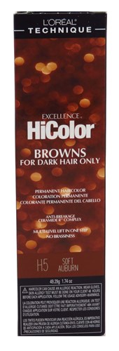 Loreal Excel Hicolor H05 Tube Soft Auburn 1.74oz (32210)<br> <span style="color:#FF0101">(ON SPECIAL 15% OFF)</span style><br><span style="color:#FF0101"><b>6 or More=Special Unit Price $3.39</b></span style><br>Case Pack Info: 72 Units