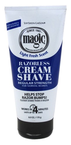 Magic Razorless Cream Shave Regular Strength 6oz (33740)<br><br><br>Case Pack Info: 6 Units