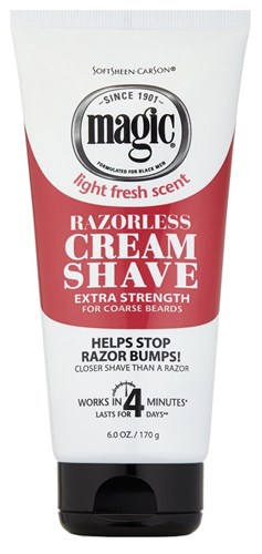 Magic Razorless Cream Shave Extra Strength 6oz (33771)<br><br><br>Case Pack Info: 6 Units