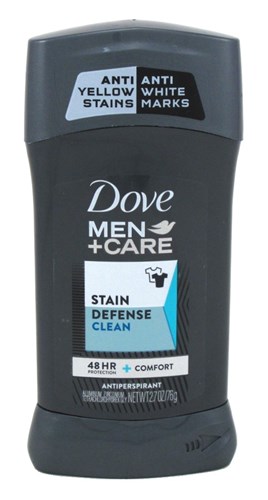 Dove Deodorant 2.7oz Mens Stain Defense Clean (34100)<br><br><br>Case Pack Info: 12 Units