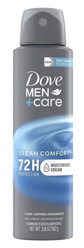 Dove Deodorant 3.8oz Mens Dry Spray Clean Comfort (34101)<br><br><br>Case Pack Info: 12 Units