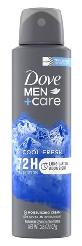 Dove Deodorant 3.8oz Mens Dry Spray Cool Fresh (34102)<br><br><br>Case Pack Info: 12 Units