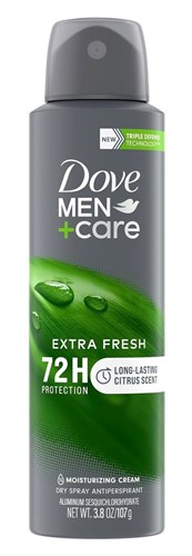 Dove Deodorant 3.8oz Mens Dry Spray Extra Fresh (34103)<br> <span style="color:#FF0101">(ON SPECIAL 9% OFF)</span style><br><span style="color:#FF0101"><b>3 or More=Special Unit Price $7.72</b></span style><br>Case Pack Info: 12 Units