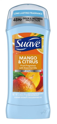 Suave Deodorant 2.6oz 48Hr Mango & Citrus Invisible Solid (34507)<br><br><br>Case Pack Info: 12 Units