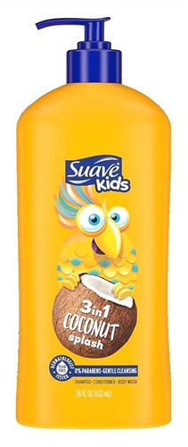 Suave Kids 3 In 1 Shampoo-Cond -Bodywash Coconut Splash 18oz (34606)<br><br><br>Case Pack Info: 6 Units