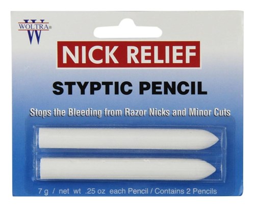 Nick Relief Styptic Pencil Twin Pack (Blister) (36220)<br><br><span style="color:#FF0101"><b>12 or More=Unit Price $1.06</b></span style><br>Case Pack Info: 96 Units