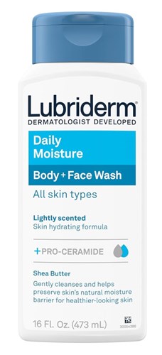 Lubriderm Daily Moisture Body+ Face Wash 16oz All Skin Types (37775)<br><br><br>Case Pack Info: 12 Units