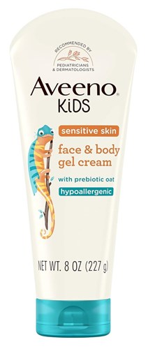 Aveeno Kids Face & Body Gel Cream Sensitive Skin 8oz Tube (37805)<br><br><br>Case Pack Info: 12 Units