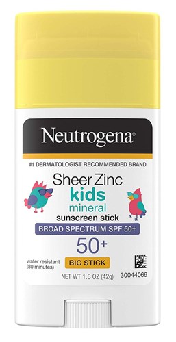 Neutrogena Sheer Zinc Kids Spf#50+ Stick 1.5oz (37854)<br><br><br>Case Pack Info: 12 Units