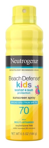 Neutrogena Beach Defense Kids Spf#70 Spray 6.5oz (37862)<br><br><br>Case Pack Info: 12 Units