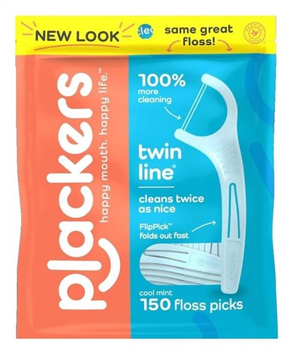 Plackers Twin-Line Dental Flossers Value Size 150 Count (39373)<br><br><br>Case Pack Info: 72 Units