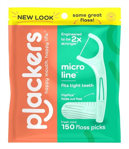 Plackers Micro Mint Dental Flossers Value Size 150 Count (39374)<br><br><br>Case Pack Info: 72 Units