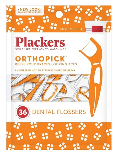 Plackers Orthopick Dental Flossers 36 Count (4 Pieces) (39376)<br><br><br>Case Pack Info: 18 Units