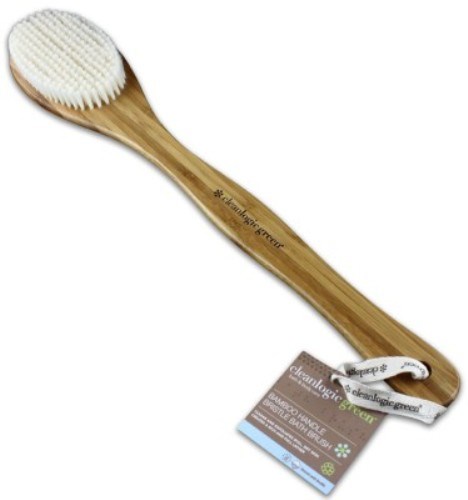 Clean Logic Bamboo Handle Bristle Bath Brush (40304)<br><br><br>Case Pack Info: 24 Units