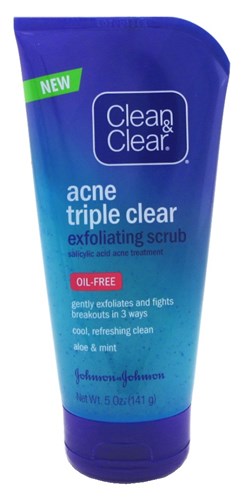 Clean & Clear Acne Triple Clr Scrub Exfoliating 5oz Oil-Free (40327)<br><br><br>Case Pack Info: 24 Units