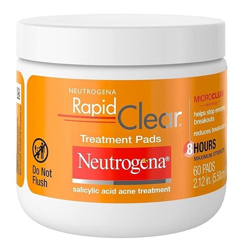 Neutrogena Rapid Clear Treatment Pads 60 Count Jar (40370)<br><br><br>Case Pack Info: 12 Units