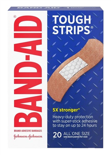 Band-Aid Tough Strips 20 Count Heavy Duty All One Size (40376)<br><br><br>Case Pack Info: 20 Units