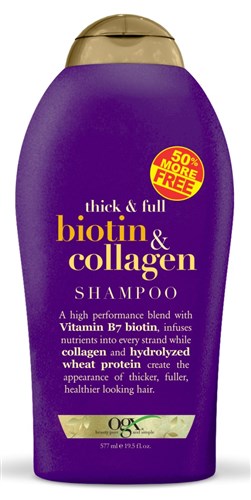 Ogx Shampoo Biotin & Collagen 19.5oz Bonus (41037)<br><br><br>Case Pack Info: 6 Units