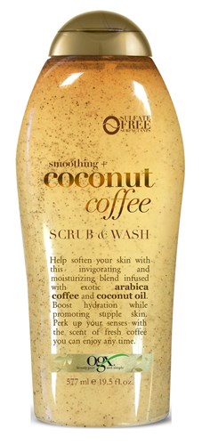 Ogx Body Scrub & Wash Coconut Coffee 19.5oz (41074)<br><br><br>Case Pack Info: 4 Units