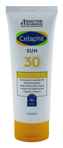 Cetaphil Sun Spf#30 Sheer Mineral Sunscreen Lotion 3oz (41760)<br><br><br>Case Pack Info: 12 Units