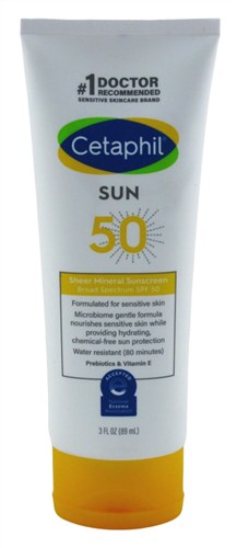 Cetaphil Sun Spf#50 Sheer Mineral Sunscreen Lotion 3oz (41761)<br><br><br>Case Pack Info: 12 Units