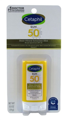 Cetaphil Sun Spf#50 Sheer Mineral Sunscreen Stick 0.5oz (41763)<br><br><br>Case Pack Info: 12 Units