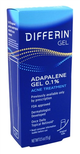 Differin Acne Treatment Adapalene Gel 0.1% 0.5oz (41764)<br><br><br>Case Pack Info: 12 Units