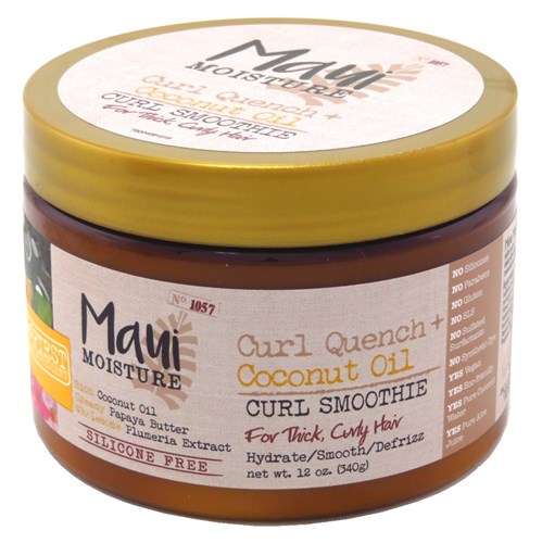 Maui Moisture Coconut Oil Curl Smoothie 12oz Jar (41953)<br><br><br>Case Pack Info: 6 Units