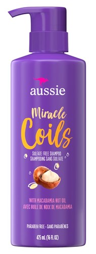 Aussie Shampoo Miracle Coils 16oz Pump (Sulfate-Free) (42508)<br><br><br>Case Pack Info: 4 Units