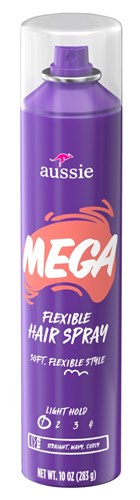 Aussie Mega Hairspray Light Hold 10oz (42524)<br><br><br>Case Pack Info: 12 Units