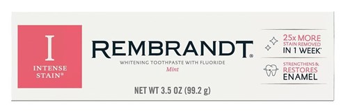 Rembrandt Toothpaste Whitening Intense Stain Mint 3.5oz (42731)<br><br><br>Case Pack Info: 12 Units