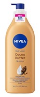 Nivea Lotion Cocoa Butter 16.9oz Pump Nourishes Dry Skin