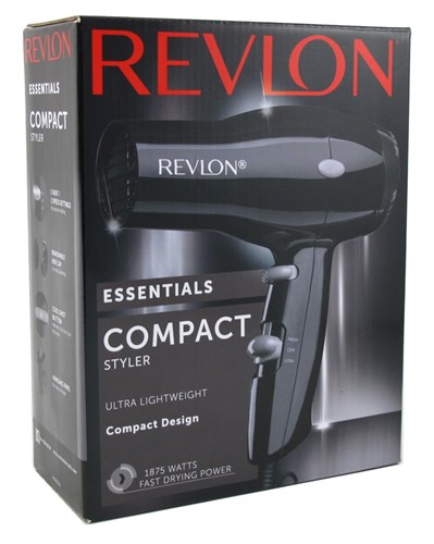 Revlon Dryer Compact Styler 1875 Watt Ultra Lightweight (42842)<br><br><span style="color:#FF0101"><b>3 or More=Unit Price $11.40</b></span style><br>Case Pack Info: 3 Units