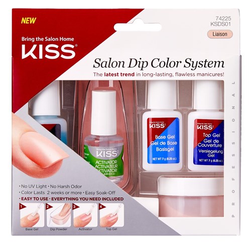 Kiss Salon Dip Color System Kit (43811)<br><br><span style="color:#FF0101"><b>12 or More=Unit Price $14.20</b></span style><br>Case Pack Info: 36 Units