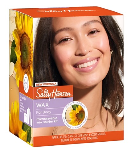 Sally Hansen Microwaveable Wax Starter Kit For Body (44264)<br><br><span style="color:#FF0101"><b>12 or More=Unit Price $7.71</b></span style><br>Case Pack Info: 24 Units