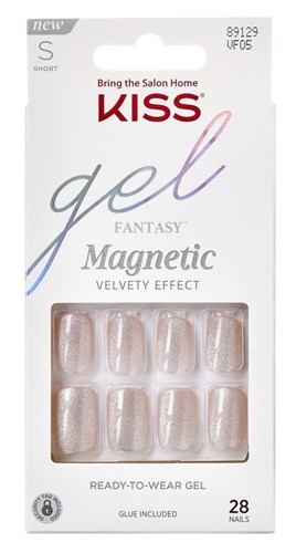 Kiss Gel Fantasy Magnetic Velvety Effect 28 Count Short (45357)<br><br><br>Case Pack Info: 36 Units