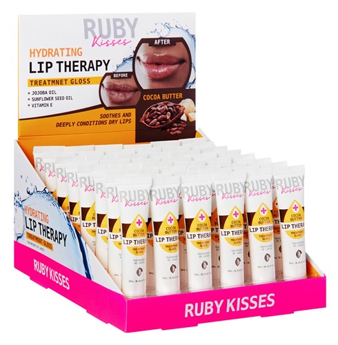 Kiss Ruby Kisses Hydrating Lip Therapy Cocoa Butter (48 Pieces) (45387)<br><br><br>Case Pack Info: 1 Unit